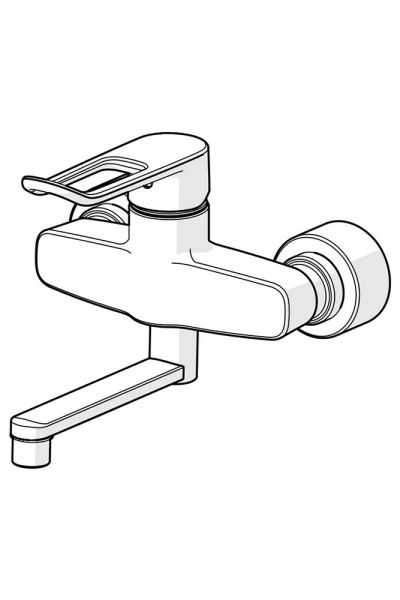 Hansa Hansaclinica Waschtischbatterie, Bügelhebel, Ausladung 277mm, chrom