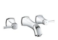 Grohe Grandera 3-Loch Waschtischarmatur Wandmontage Ausladung 17,7cm, chrom 20622000