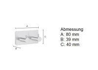 Vorschau: Smedbo Pool doppelter Badetuchhaken, chrom