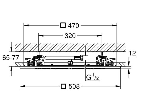 Grohe Rainshower Aqua 20“ Deckenbrause mit 1 Strahlart, chrom