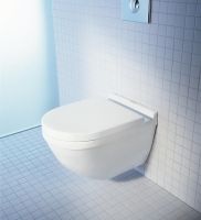 Vorschau: Duravit Starck 3 Wand-WC Set inkl. WC-Sitz mit Absenkautomatik, 54x37cm, oval, rimless, weiß 45270900A1