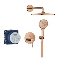 Vorschau: Grohe Essence Duschsystem Unterputz mit Rainshower Mono 310, warm sunset glänzend 25287DA0