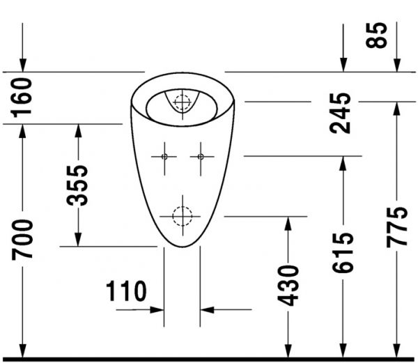 Duravit Starck 1 Urinal, weiß