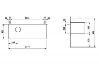 Vorschau: Laufen Sonar Schubladenelement mit Push&Pull Funktion, links, Breite 117,5cm H4054220341421_1