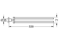 Vorschau: Grohe Atrio Handtuchhalter 53,9cm, 2-armig, schwenkbar