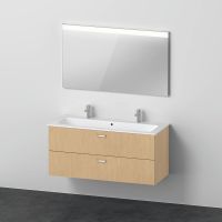 Vorschau: Duravit XBase Badmöbel-Set 123cm mit ME by Starck Doppelwaschtisch und Spiegel