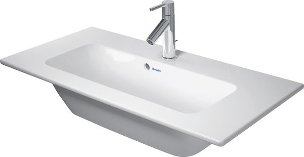 Duravit ME by Starck Waschtisch rechteckig 83x40cm, 1 Hahnloch, mit Überlauf, weiß 2342830000