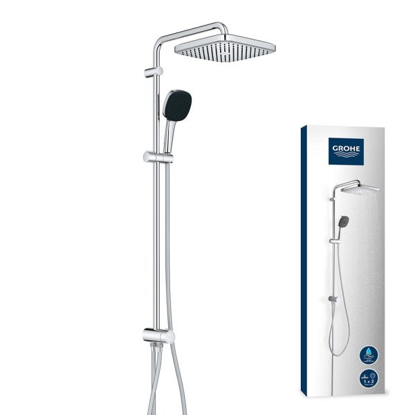 Grohe QuickFix Vitalio Comfort 250 Flex Duschsystem ohne Armatur mit Umsteller chrom 26986001