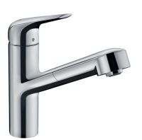 Vorschau: Hansgrohe Focus M42 Einhebel-Küchenmischer mit Ausziehauslauf