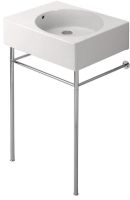 Vorschau: Duravit Scola Waschtisch rechteckig 61,5x46cm, mit Überlauf, ohne Hahnloch, Becken rechts, weiß 0685600000