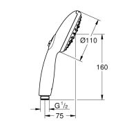 Vorschau: Grohe Tempesta 110 Handbrause 2-strahlig, chrom