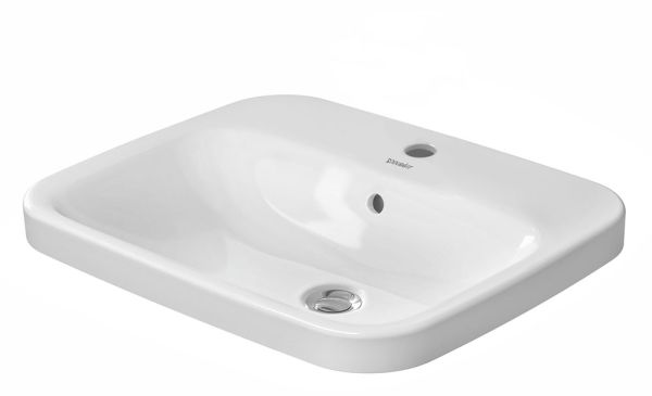 Duravit DuraStyle Einbauwaschtisch 56x45,5cm mit 1 Hahnloch, mit Überlauf, weiß 0374560000