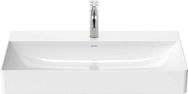 Duravit DuraSquare Waschtisch 80x47cm, ohne Überlauf, mit nicht verschließbarem Ablaufventil, weiß 2353800071