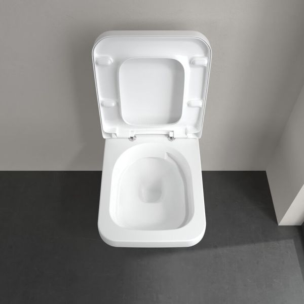 Villeroy&Boch Architectura Wand-Tiefspül-WC, spülrandlos mit TwistFlush[e³], softcube, weiß