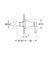 Vorschau: Grohe Grandera Unterputz-Ventil-Oberbau