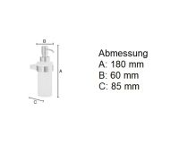 Vorschau: Smedbo Air Seifenspender mit mattem Glas, Wandmontage, chrom