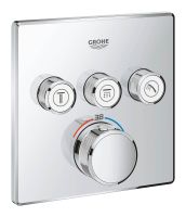 Vorschau: Grohe Grohtherm SmartControl Duschsystem Unterputz mit Rainshower SmartActive 310 Cube, chrom