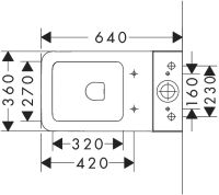 Vorschau: Hansgrohe EluPura Original Q Stand WC für Spülkasten, Softcube, Abgang waagerecht/senkrecht, weiß