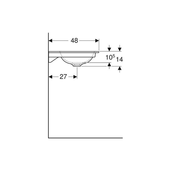 Geberit ONE Möbelwaschtisch 119x48cm weiß