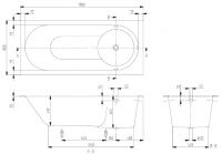 Vorschau: Villeroy&Boch Libra Rechteck-Badewanne 180x80cm