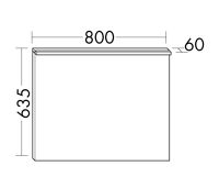 Vorschau: Burgbad Eqio Leuchtspiegel mit horizontaler LED-Aufsatzleuchte, 80x63,5cm SIDL080