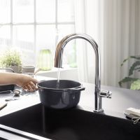 Vorschau: Hansgrohe Aqittura M91 Küchenarmatur mit SodaSystem 210 Starter Set, mit sBox lite, chrom 76839000