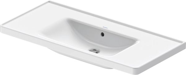 Duravit D-Neo Waschtisch rechteckig 100,5x48cm, mit Überlauf, mit Wondergliss, weiß 23671000601