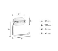 Vorschau: Smedbo Design selbstklebender Toilettenpapierhalter, chrom