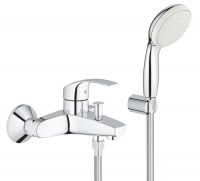 Vorschau: Grohe Eurosmart Wannenarmatur mit Brausegarnitur, wassersparend, chrom