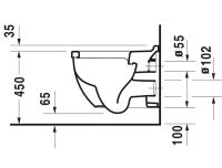 Vorschau: Duravit Starck 3 Wand-WC 54,5x36,5cm, erhöht, weiß