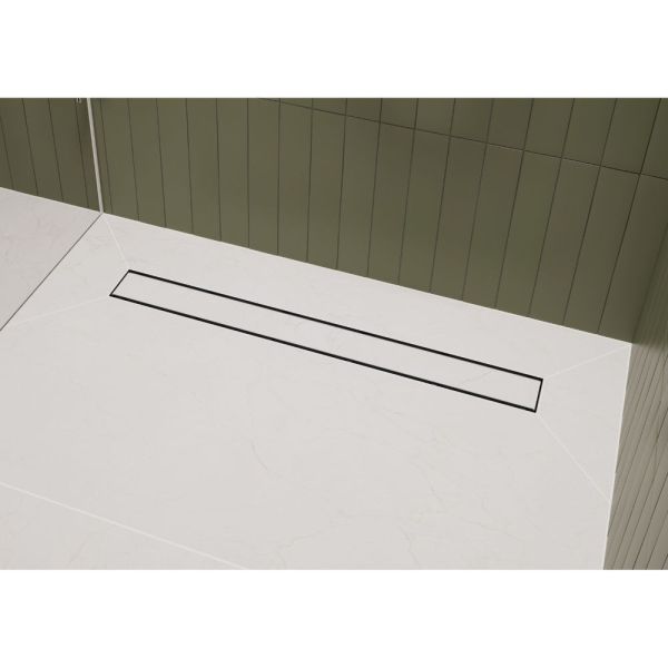 RainDrain Go Komplettset Duschrinne 60cm befliesbar für Standard-/flache Installation, schwarz matt 56271670