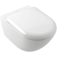 Vorschau: Villeroy&Boch Antao Wand-WC mit TwistFlush Tiefspüler spülrandlos CeramicPlus weiß 4674T0R1