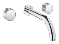 Grohe Atrio 3-Loch-Waschtischarmatur Unterputz, Knopfbetätigung, Ausladung 18cm, wassersparend, chrom 20589000 