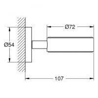 Vorschau: Grohe Essentials Halter für Becher, Seifenschale oder Seifenspender, hard graphite