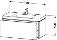 Vorschau: Duravit L-Cube c-bonded Set 100x48cm mit Vero Air Waschtisch mit 1 Schublade, mit Hahnloch