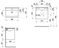 Vorschau: Laufen Palace SET BASE Waschtisch Slim 60cm mit Waschtischunterbau Set