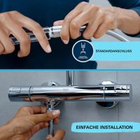 Vorschau: Grohe QuickFix Vitalio Start 110 Handbrause 2 Strahlarten & Brauseschlauch 1,5m, chorm