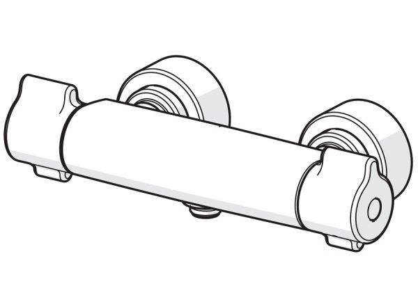 Hansa Hansaclinica Brause-Thermostat-Batterie, chrom