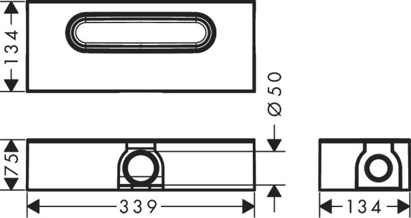 Axor uBox universal Grundkörper Duschrinne Ablaufgehäuse für Standardinstallation