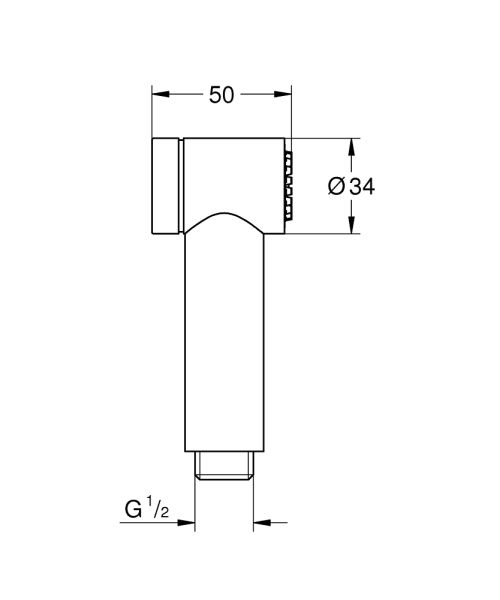 Grohe Rainshower Aqua Bidetbrause, 1 Strahlart, chrom