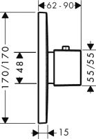 Vorschau: Axor Urquiola Thermostat Highflow 59 l/min Unterputz