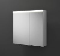 Vorschau: Burgbad Iveo Spiegelschrank mit horizontaler LED-Beleuchtung, 2 Spiegeltüren, 70,8x68cm SPHU070LPN326