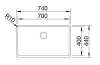 Vorschau: Blanco Claron 700-IF Edelstahlspüle, edelstahl Durinox®