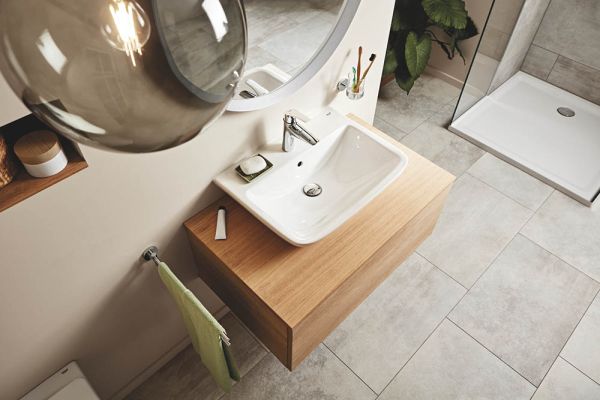 Grohe Eurosmart Waschtischbatterie M-Size mit herausziehbarem Auslauf und Push-Open, chrom