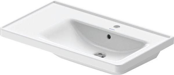 Duravit D-Neo Waschtisch rechteckig 80x48cm, mit Überlauf, mit Wondergliss, weiß 23708000001