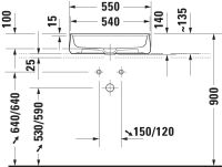 Vorschau: Duravit Zencha Aufsatzbecken 55x39cm anthrazit 2374551371