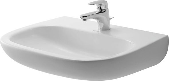 Duravit D-Code Waschtisch rechteckig 55x43cm, mit Hahnloch, ohne Überlauf, weiß 2311550000