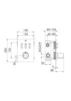 Vorschau: Steinberg Serie 390 slidetronic Fertigmontageset für Unterputzthermostat