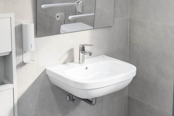 Grohe Eurosmart Einhand-Waschtischbatterie S-Size mit Verbrühschutz, offener Hebelgriff, chrom