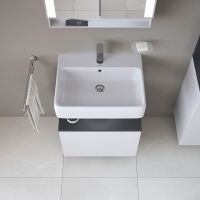 Vorschau: Duravit Qatego Unterschrank 59x47cm in weiß supermatt Antifingerprint, mit offenem Fach